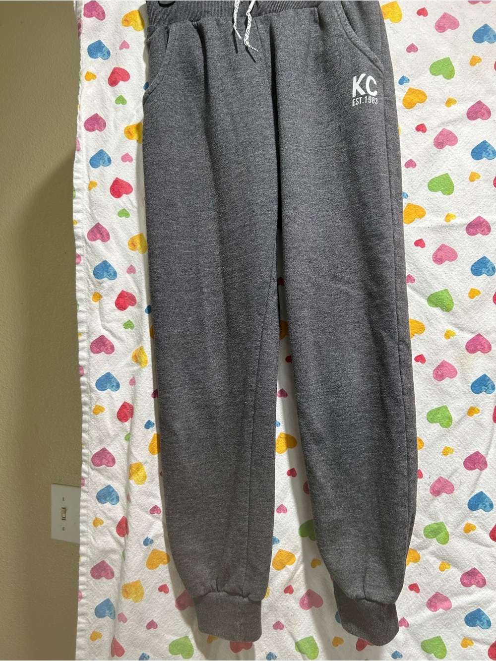 Kenneth Cole Heather Gray Kids Joggers with KC Logo